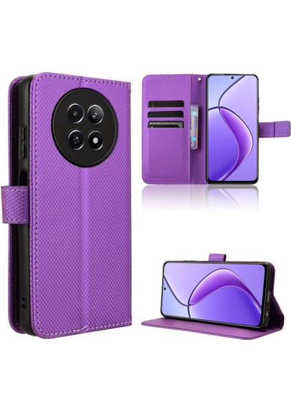 Realme 12 5g Kart Tutucu Manyetik Cüzdan Kickstand Kapak Için Kılıf (Yurt Dışından)