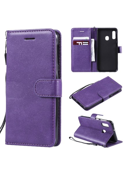 Samsung Galaxy A20E Iş Cüzdan Telefon Kılıfı Için Flip Case Klasik Katı (Yurt Dışından)