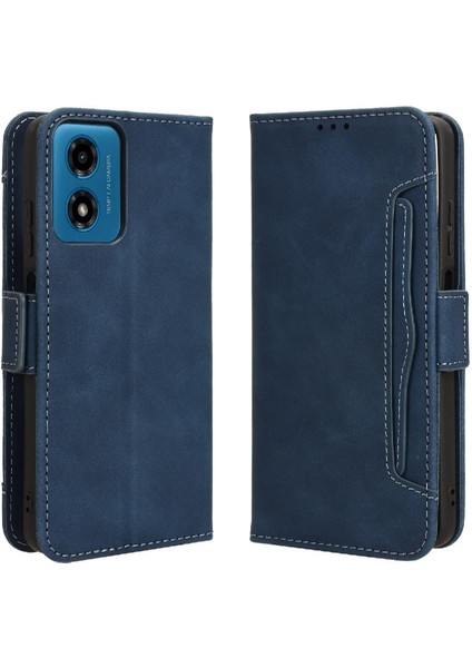 Motorola Moto G04/G24 Deri Cüzdan Kapak Manyetik Kapatma Kartı (Yurt Dışından)