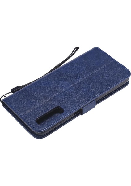 Kart Yuvası Klasik Düz Renk ile Samsung Galaxy A7 2018 Için Flip Case (Yurt Dışından)