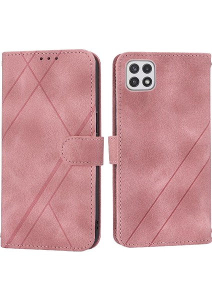 Samsung Galaxy A22 Için Filp Durumda 5g/ F42 5g Pu Deri Kapak Kredi Kartı (Yurt Dışından)