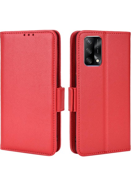 Oppo Için Kılıf A74 4G/A95 4g Manyetik Cüzdan Kart Yuvaları Tutucu Pu Deri (Yurt Dışından)