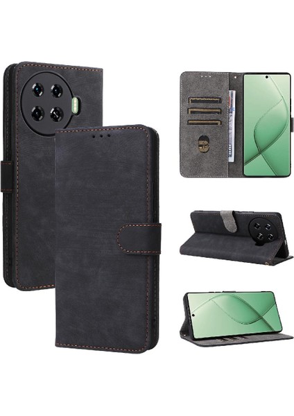Tecno Spark 20 Pro Artı 4g Flip Folio Cüzdan Kart Yuvaları Kapak Pu (Yurt Dışından)
