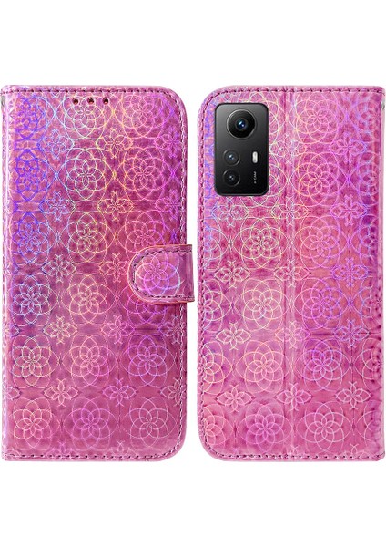 Xiaomi Redmi Not 12S Cüzdan Durumda Glitter Renkli Kart Yuvası Pu (Yurt Dışından)