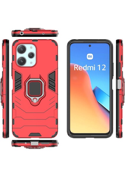 Xiaomi Redmi Için 12 4g Askeri Damla Koruma Darbeye Kapak Halkası (Yurt Dışından)