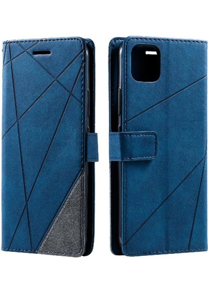 Realme C11 Kart Tutucu Için Kickstand Manyetik Cüzdan Flip Folio Pu (Yurt Dışından)