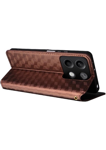 Xiaomi Poco X6 Manyetik Kapatma Kart Yuvaları Tutucu Pu Deri Kılıf (Yurt Dışından)