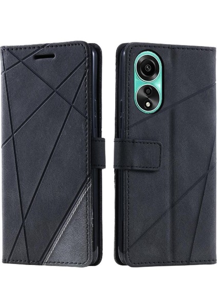 Oppo A78 4g Manyetik Cüzdan Flip Için Kılıf Folio Pu Deri Darbeye Kart (Yurt Dışından)