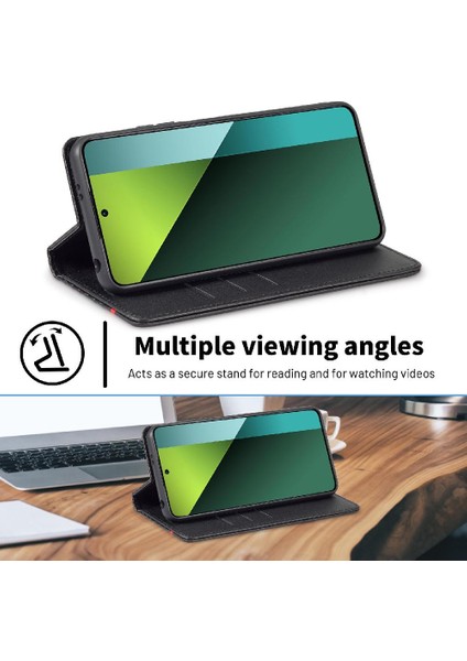 Xiaomi Poco C65 Tam Koruma Kartı Ekleme Deri Folio Için Kılıf (Yurt Dışından)