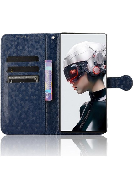 Nubia Kırmızı Sihirli 9 Pro/pro Artı Geometrik Desen Deri Cüzdan Için Kılıf (Yurt Dışından)