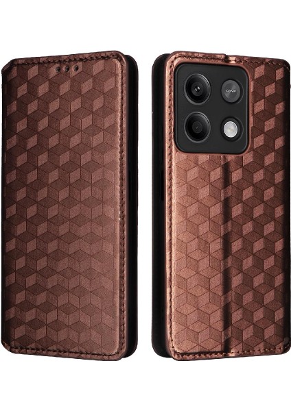 Xiaomi Redmi Not 13 Için Kılıf 5g Manyetik Kapatma 3D Desen Pu Deri (Yurt Dışından)