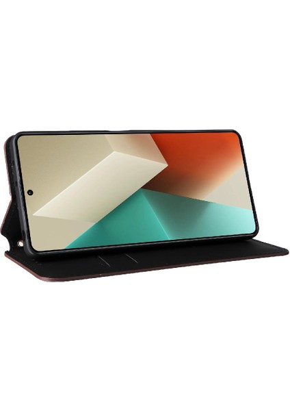 Xiaomi Redmi Not 13 Için Kılıf 5g Manyetik Kapatma 3D Desen Pu Deri (Yurt Dışından)
