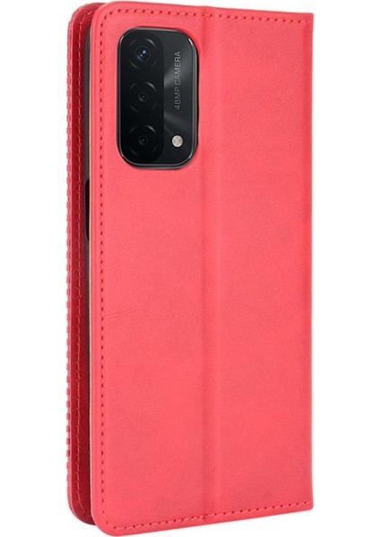 Oppo Için Kılıf A54 5G/A74 5G/A93 5g Manyetik Kapatma Pu Deri Cüzdan (Yurt Dışından) indirimleri