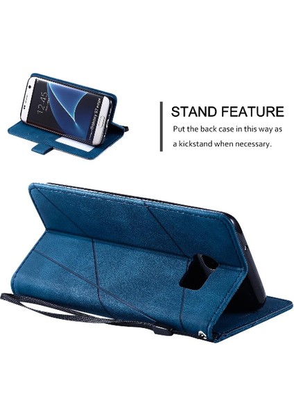 Samsung Galaxy S7 Kenar Cüzdan Flip Folio Darbeye Kart Tutucu (Yurt Dışından)