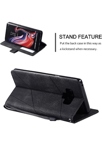 Samsung Galaxy Not 9 Için Kılıf Pu Deri Darbeye Kart Tutucu Kickstand (Yurt Dışından)