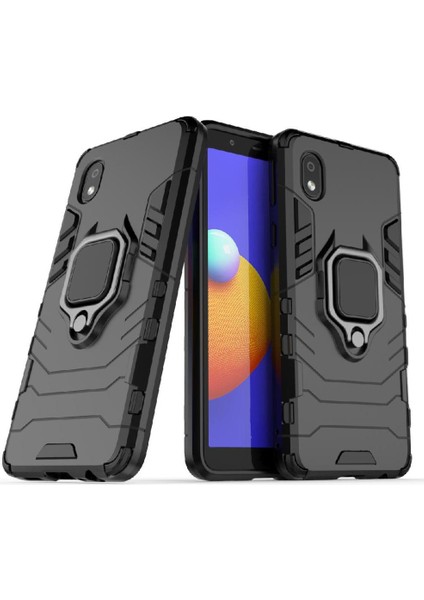 Samsung Galaxy A01 Çekirdek Darbeye Kapak Için Kılıf Kickstand Askeri Damla (Yurt Dışından)
