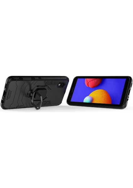 Samsung Galaxy A01 Çekirdek Darbeye Kapak Için Kılıf Kickstand Askeri Damla (Yurt Dışından)