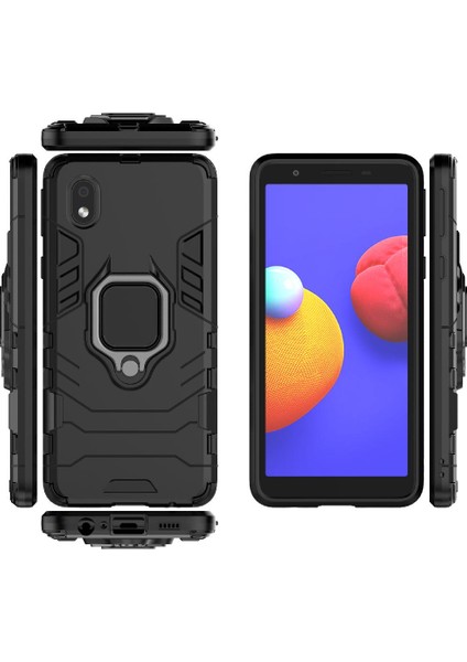 Samsung Galaxy A01 Çekirdek Darbeye Kapak Için Kılıf Kickstand Askeri Damla (Yurt Dışından)