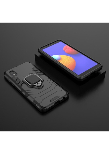 Samsung Galaxy A01 Çekirdek Darbeye Kapak Için Kılıf Kickstand Askeri Damla (Yurt Dışından)