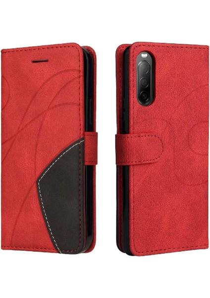 Manyi Mall Sony Xperia 10II Kickstand Koruyucu Pu Deri Flip Folio Kılıf (Yurt Dışından)