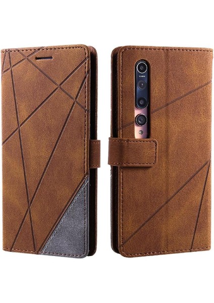 Xiaomi Mi 10/10 Pro Pu Deri Kart Tutucu Kickstand Darbeye (Yurt Dışından)
