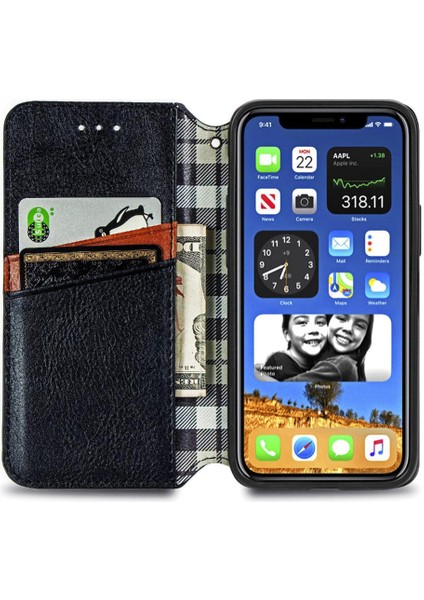 Apple IPhone 12 Için Kılıf Promax Deri Kılıf Cüzdan Fonksiyonu Moda Flip (Yurt Dışından) modelleri