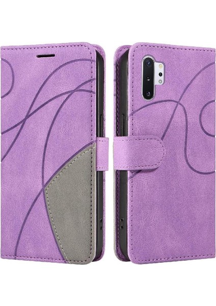 Samsung Galaxy Not 10 Artı Pu Deri Flip Folio Kılıf Kart ile (Yurt Dışından)