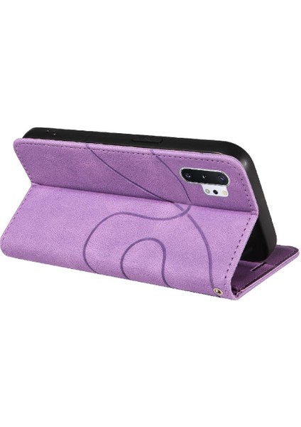 Samsung Galaxy Not 10 Artı Pu Deri Flip Folio Kılıf Kart ile (Yurt Dışından)