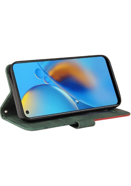 Kart Yuvası Standı ile Oppo A74 4g Için Kılıf Pu Deri Flip Folio Kılıf (Yurt Dışından) modelleri