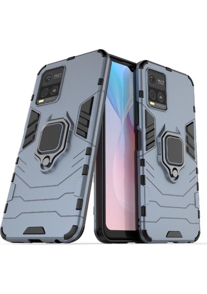 Vıvo Y21 Için Kılıf 360 &deg; Dönen Halka Darbeye Kapak Kickstand Askeri (Yurt Dışından)