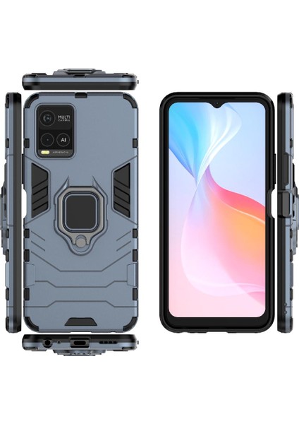 Vıvo Y21 Için Kılıf 360 &deg; Dönen Halka Darbeye Kapak Kickstand Askeri (Yurt Dışından) fiyatları