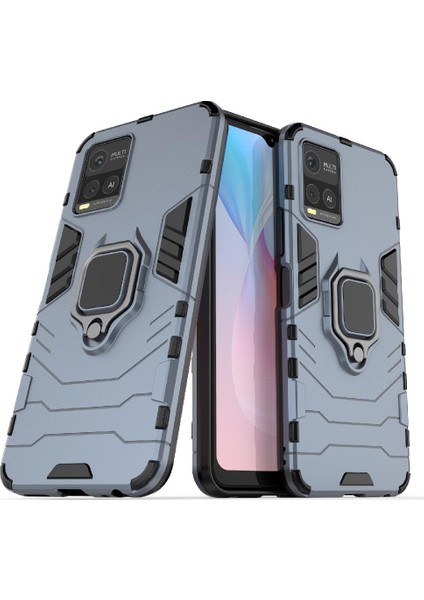 Vıvo Y21 Için Kılıf 360 &deg; Dönen Halka Darbeye Kapak Kickstand Askeri (Yurt Dışından) modelleri