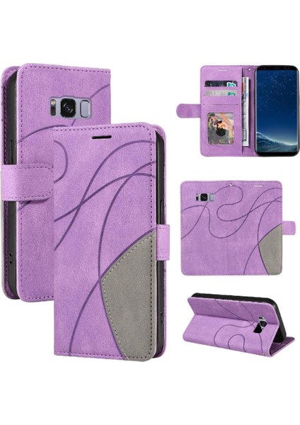 Samsung Galaxy S8 Artı Pu Deri Flip Folio Kılıf Kickstand ile (Yurt Dışından)