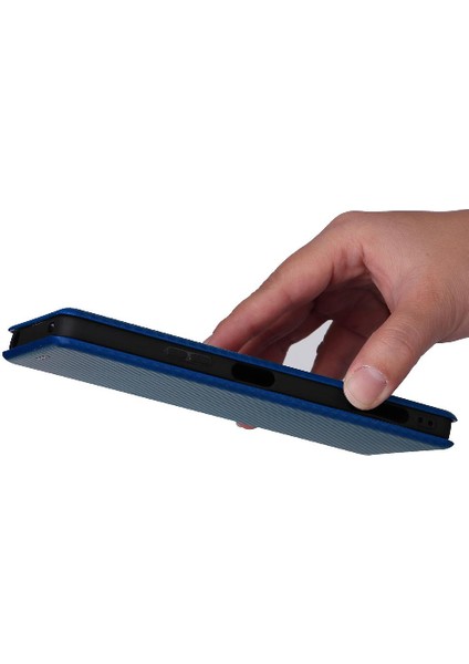 Sony Xperia Pro-I Deri Folio Flip Case Için Kılıf Manyetik Karbon Fiber (Yurt Dışından)