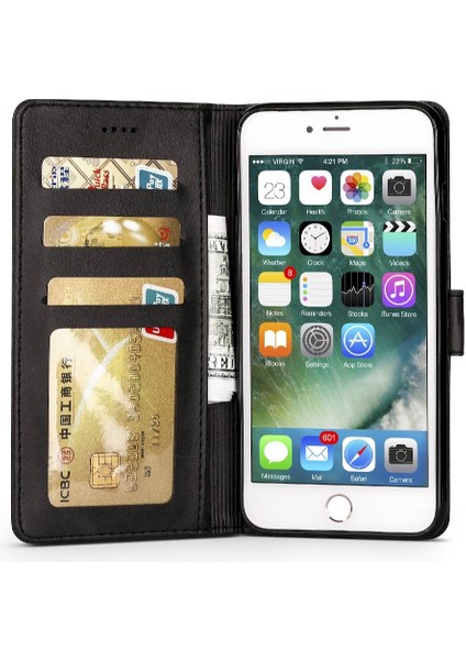 Iphone 6 Için Kılıf Artı/6s Artı Buzağı Doku Yatay Çevir Deri Kılıf (Yurt Dışından)