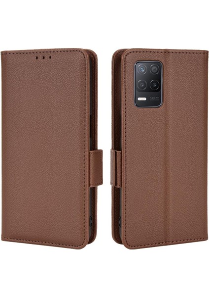 Realme 8 5g Pu Deri Manyetik Yan Toka Cüzdan Kart Yuvaları Için Kılıf (Yurt Dışından)