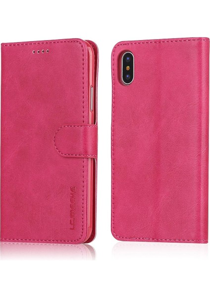 Iphone X/xs Için Tutucu ile Buzağı Doku Yatay Çevir Deri Kılıf (Yurt Dışından)
