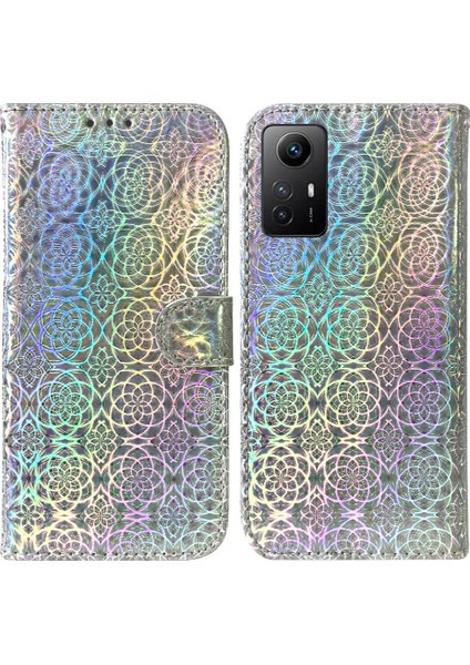Xiaomi Redmi Not 12S Cüzdan Durumda Glitter Renkli Kart Yuvası Pu (Yurt Dışından)