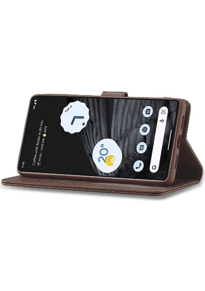 Google Piksel 7 Pro Kart Yuvaları Cüzdan Buzağı Doku Yatay Için Kılıf (Yurt Dışından) modelleri