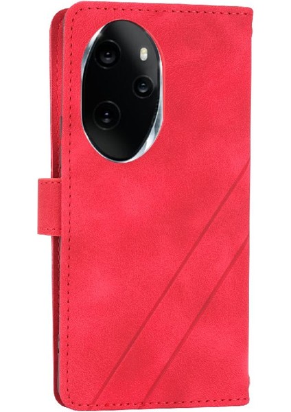 Onur Için 100 Pro 5g El Cüzdan Pu Deri Kapak Kickstand Kart Durumda (Yurt Dışından)