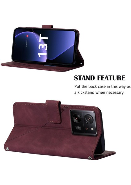 Xiaomi 13T/13T Pro 5g Cüzdan Kapak Flip Folio Kitap Koruyucu Pu (Yurt Dışından)