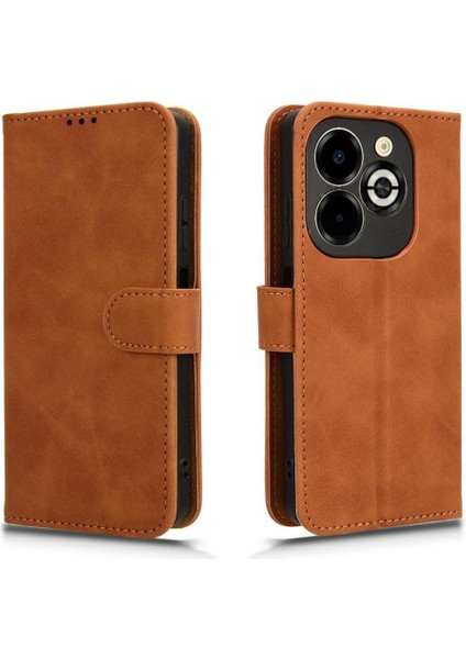 Infinix Akıllı 8 ARTI/X6526 Deri Folio Flip Case Koruyucu Kılıf (Yurt Dışından)