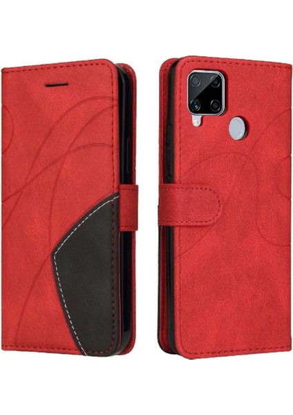 Kart Yuvası Standı Iki Renkli Realme C15 Kickstand Koruyucu Kılıf (Yurt Dışından)