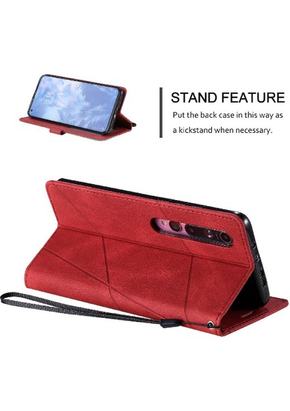 Xiaomi Mi 10/10 Pro Pu Deri Kart Tutucu Kickstand Darbeye (Yurt Dışından)