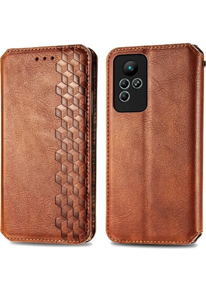 Infinix Not 11 Için Kılıf Cüzdan Fonksiyonu Deri Çanta Zarif Flip (Yurt Dışından)