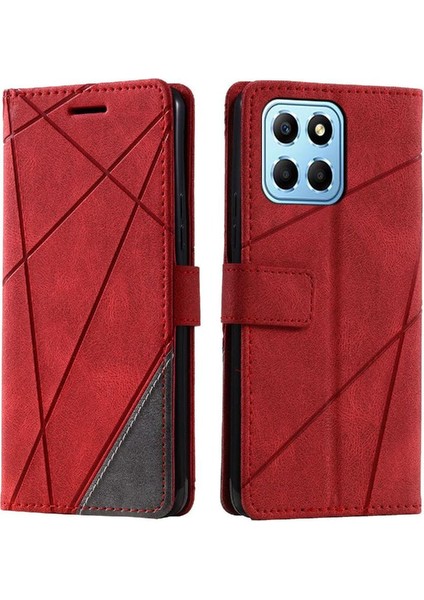 Onur Için Kılıf X8 5g/x6 4g Cüzdan Flip Folio Kart Tutucu Kickstand Pu (Yurt Dışından)