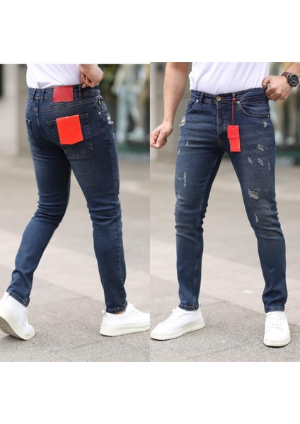 Redcode Jeans Erkek Yırtık Model Likralı Kot Pantolon