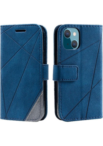 IPhone 14 Için Kılıf Cüzdan Flip Folio Manyetik Pu Deri Kart Tutucu (Yurt Dışından)
