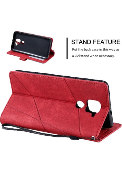 Xiaomi Redmi Not 9 Için Kılıf Pu Deri Kart Tutucu Kickstand Manyetik (Yurt Dışından)