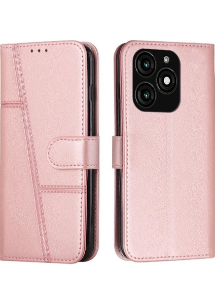 Itel A70 Pu Deri Kart Ekleme Yan Toka Tam Koruma Için Kılıf (Yurt Dışından)